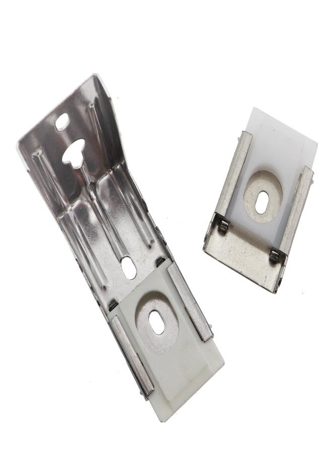 Caishun 2 Sets 2.8x1.2inch Silver Metal Vertical Blind Mounting Bracket Replacement Mounting Hardware for Interior and Exterior Zebra Roller Blinds and Soft Screen Shades - Image 3